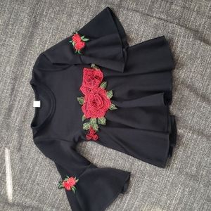 2T Bell Sleeve Embroidered Dress